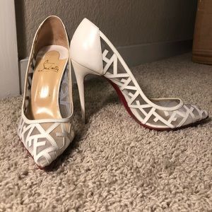 COPY - Christian Louboutin White Mesh Pumps
